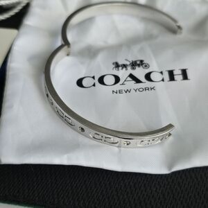 Coach Silver Bracelet with Crystal Accents